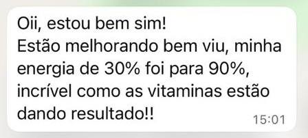 Depoimento: minha energia de 30% foi para 90%